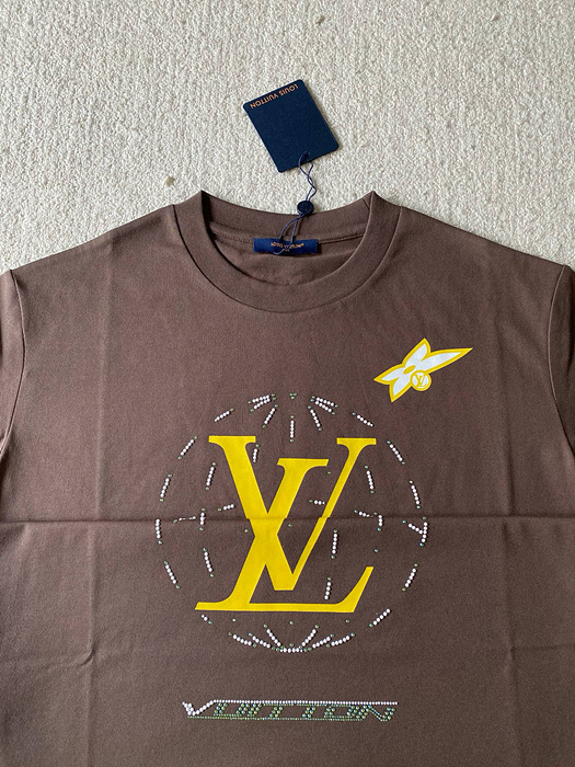 lv 워시드 엠벨리시드 코튼 티셔츠