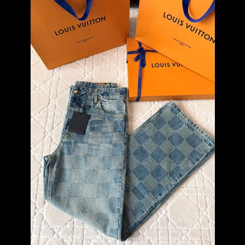 lv 다미에 데님 스케이트 팬츠