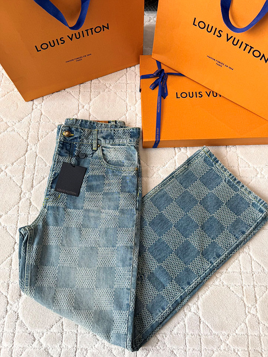 lv 다미에 데님 스케이트 팬츠