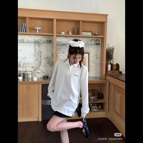 miu mi* 카라 스트라이프 롱슬리브 (공용)