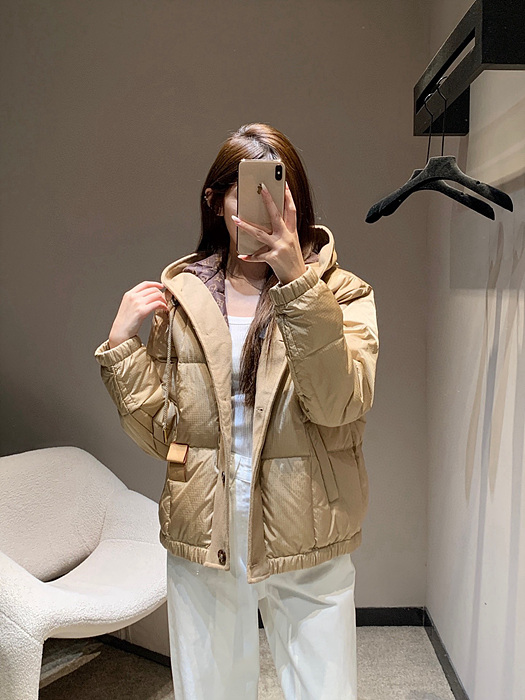 25fw lv 후디드 퀼티드 립스톱 재킷