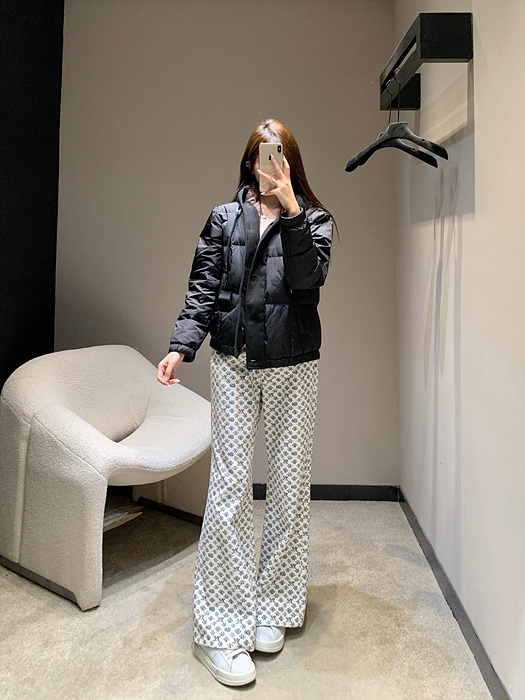 25fw lv 후디드 퀼티드 립스톱 재킷