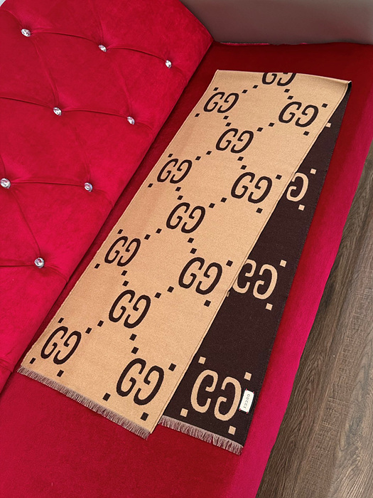 gg 울 실크 자카드 머플러