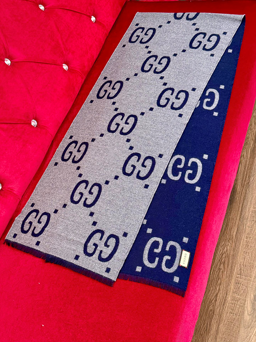 gg 울 실크 자카드 머플러