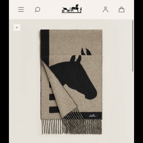 herm*s H 카사크 러브스토리 캐시미어 머플러